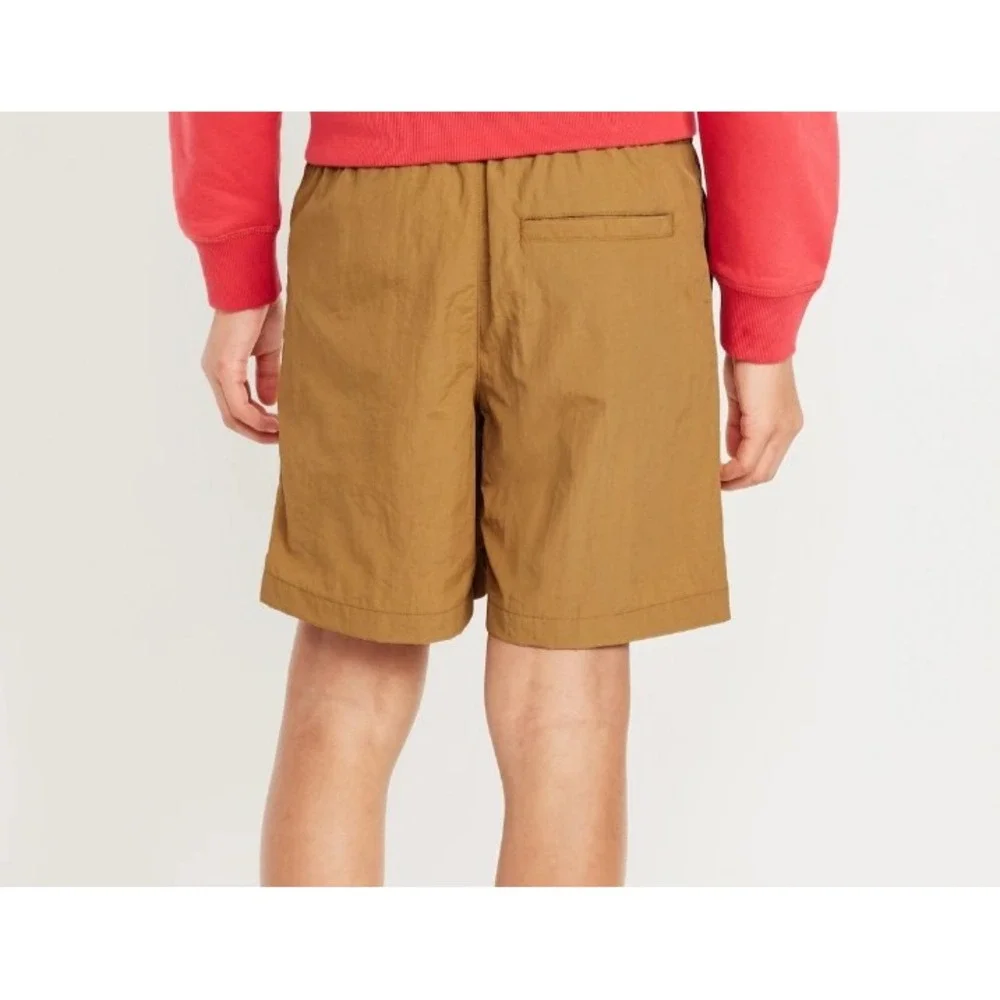 Boys Shorts Size 8‎ Medium Old Navy Above Knee Tech Brown Nylon Drawstring